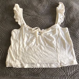 Cotton white crop top size L